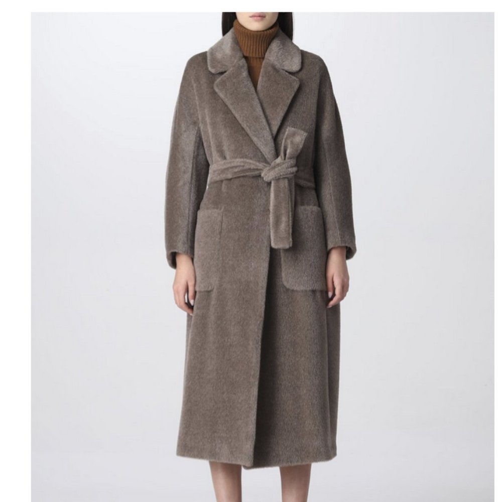 S Max Mara Malesia Coat, Beige Size 4